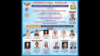 Celebrity International Webinar on Empowering Diversity in Science IUPAC GWB-2022 Profile