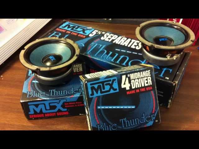 Old School MTX Blue Thunder Speakers - Plus a few PPI Amps - YouTube