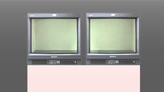 Bouncing two balls between monitors with changing rhythms 2007-2008