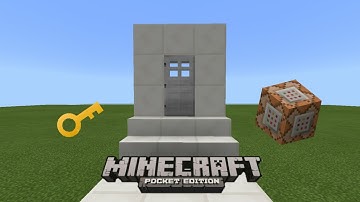 How To Make An Command Block Key Door In MCPE