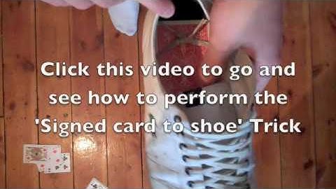 SIGNED card to shoe TUTORIAL