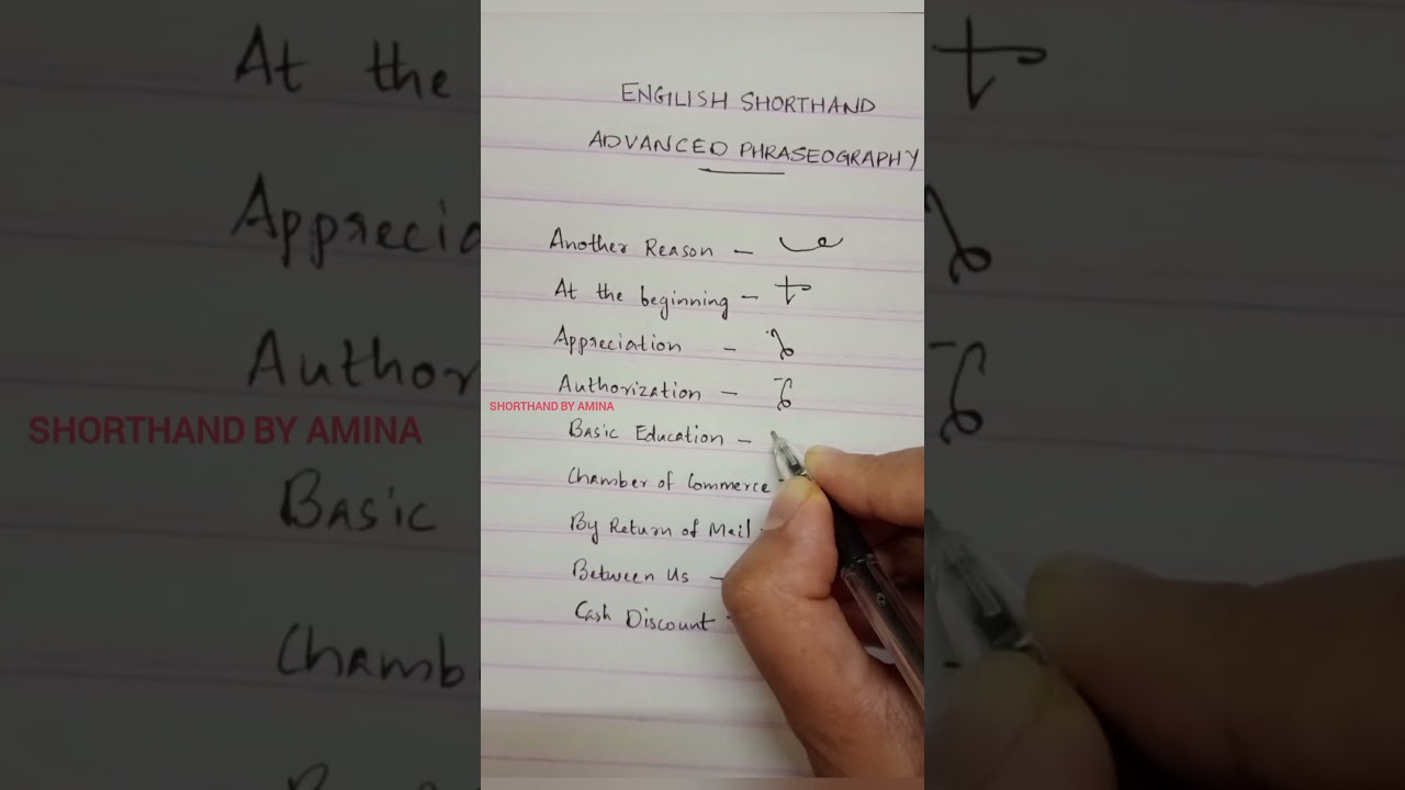 Advanced Phraseography English Shorthand