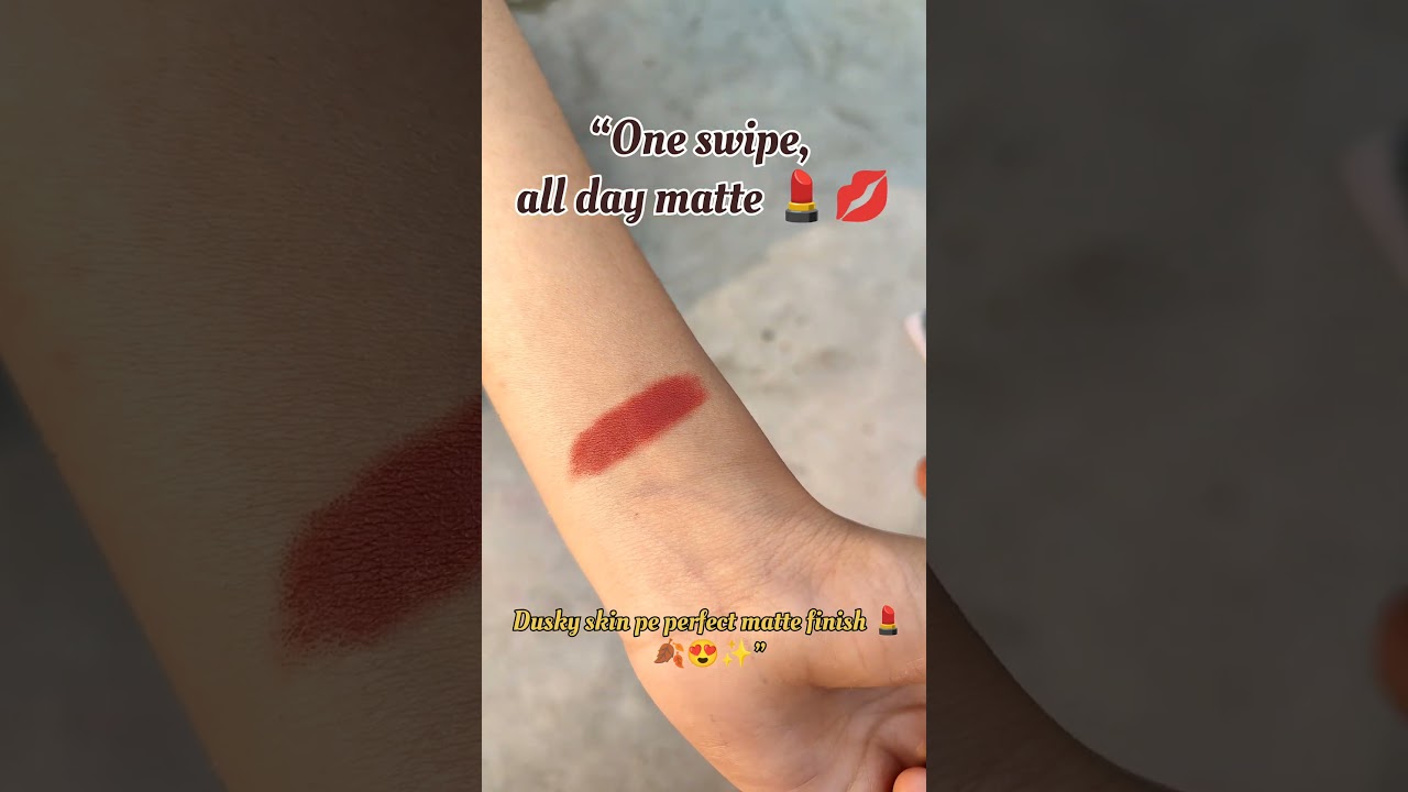 One swipe, all day matte 💄🔥 | Dusky skin perfec