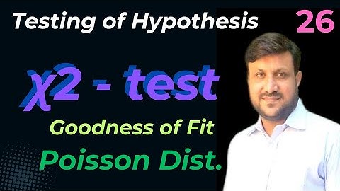 Goodness of Fit Test | Fitting of Poisson Distribution | Chi Square Test of Goodness of Poisson Dist