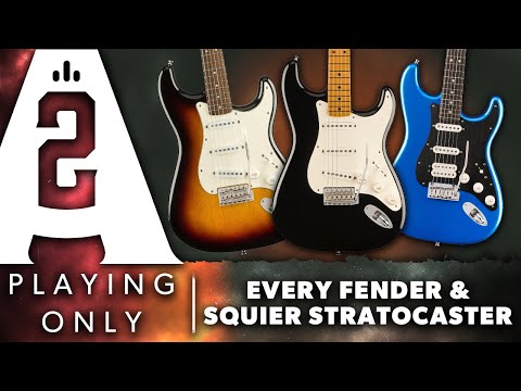 Every Squier & Fender Stratocaster Range - Playing Only Demo