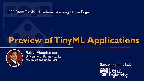 6.1 Preview of TinyML Applications
