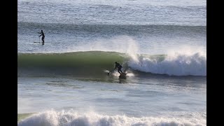 SUP Surfing a 9'6 x 34 in OH surf