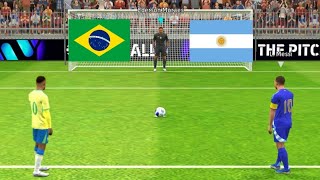 Leo Messi Vs Neymar Jr Match | Argentina vs Brazil Match | Penalty Shootout Gameplay | Efootball24 |