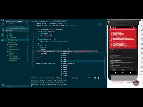 9.React Native Tutorial - Event Handling / Methods/Functions