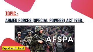 What is ARMED FORCES (SPECIAL POWERS ) ACT ? EXPLAINED  In Tamil. screenshot 4
