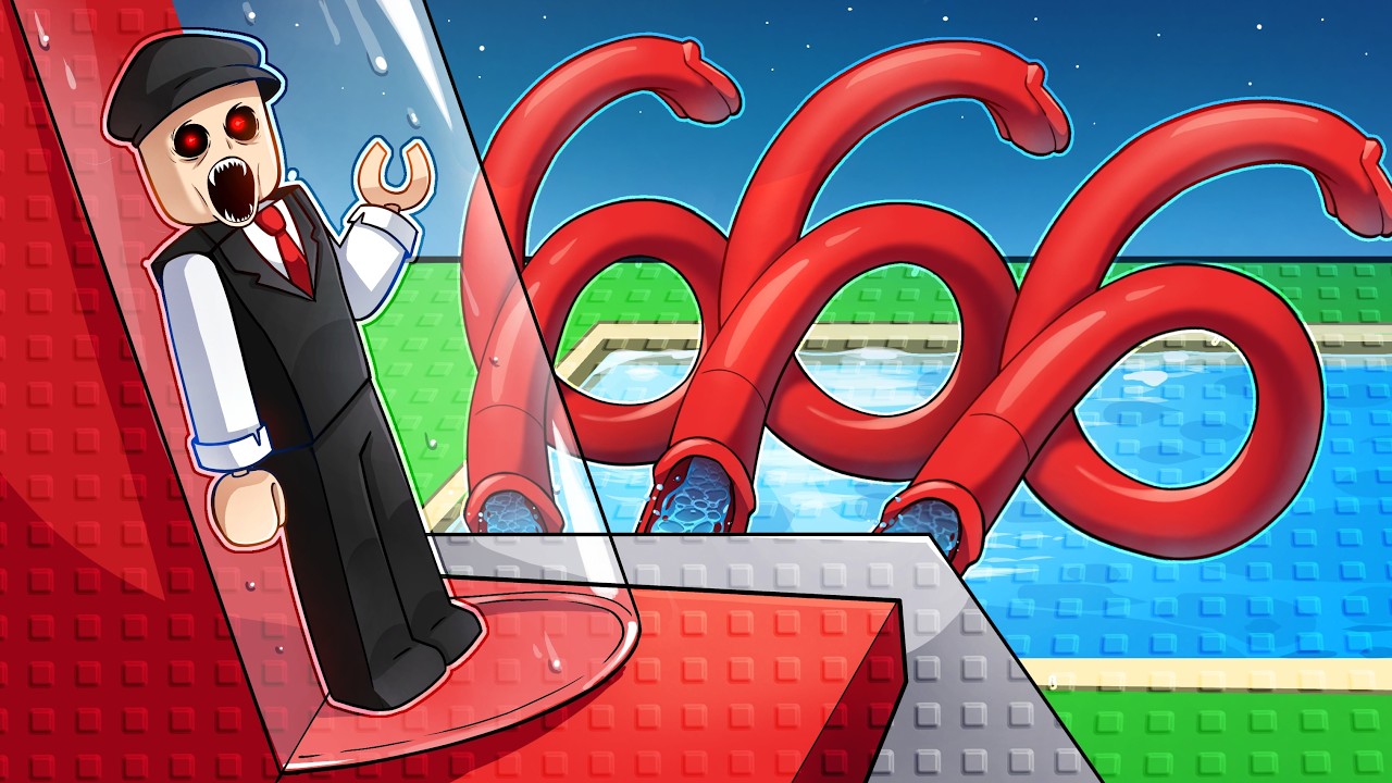 Abrí el PARQUE ACUÁTICO más MALDITO de Roblox..