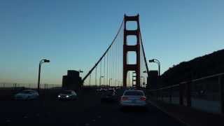 Проезжаем мост Золотые Ворота в США, Сан Франциско / Golden Gate bridge in San Francisco