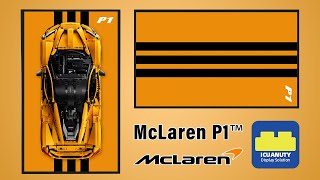 iCUANUTY Display Wallboard for LEGO Technic (42172) McLaren P1 | Assembling @TopBrickBuilder