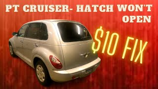 PT Cruiser hatch won't open