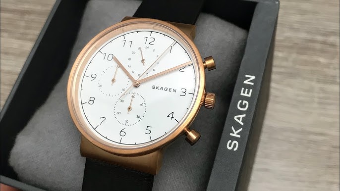 Skagen Ancher Black Dial Men's Chronograph Watch SKW6400 (Unboxing)  @UnboxWatches - YouTube