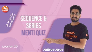 Sequence & Series - Menti Quiz | 10 Must Do Questions | Class 11 Maths Revision | Vedantu Commerce
