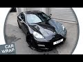 Black Porsche Panamera wrapped Nardo Grey