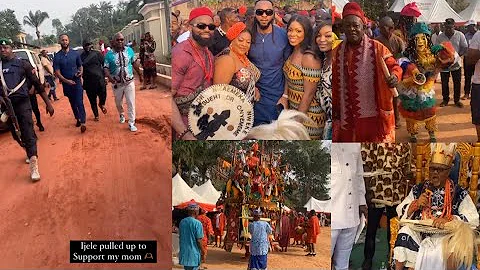 Ijele Masquerade Display For Flavour As Pulled At His Best Dancer Mum Coronation