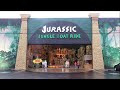 Jurassic Jungle Boat Ride - Full Lights On Ride & Walk Thru Behind The Scenes / Dinosaur Attraction