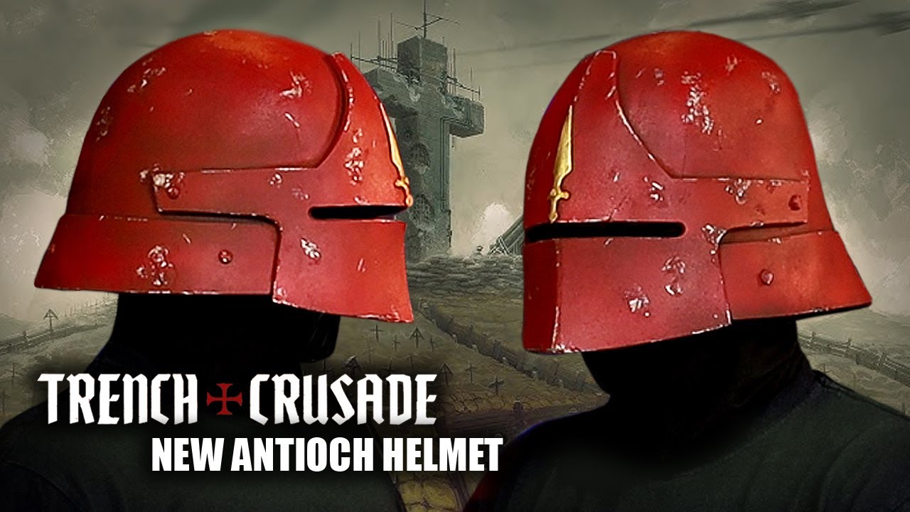 How to Make a Trench Crusade Cosplay Helmet - Free Foam Templates New Antioch Lieutenant Sallet