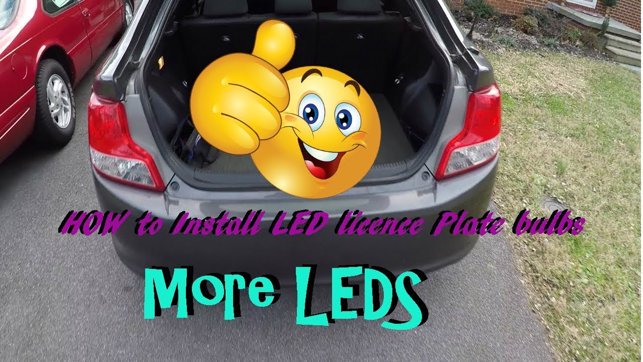 How to intall Scion tC LED license plate Bulbs YouTube