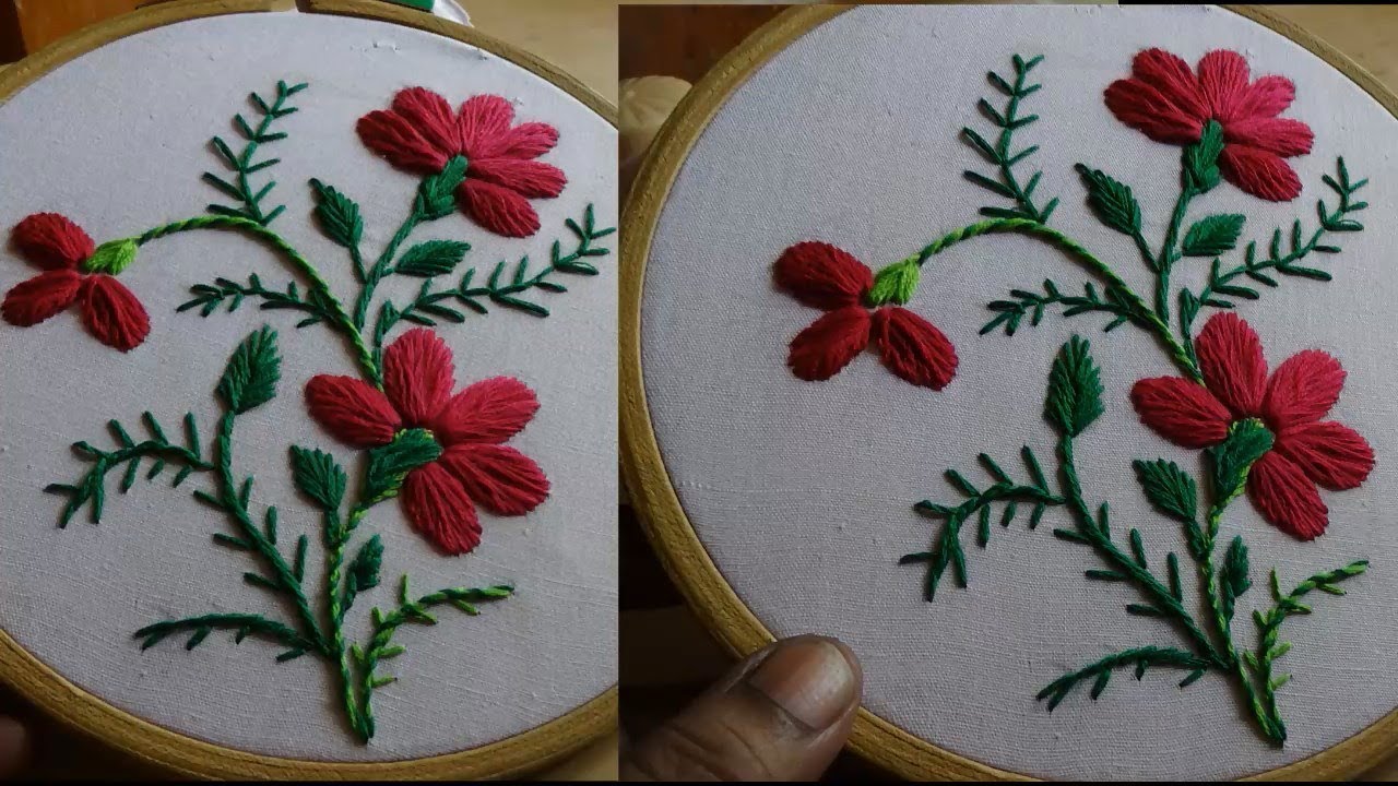 Hand Embroidery Buttonhole Stitch by Amma Arts YouTube