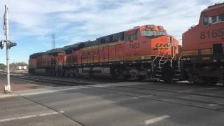 BNSF Train passes through Flagstaff, Arizona