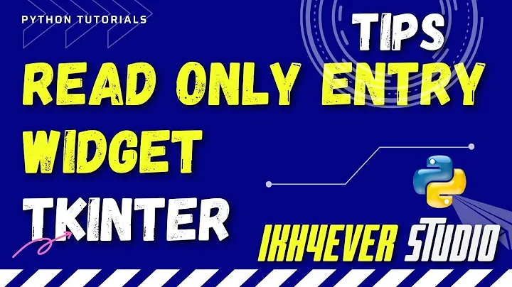 Read only Entry Widget in Tkinter Python Example