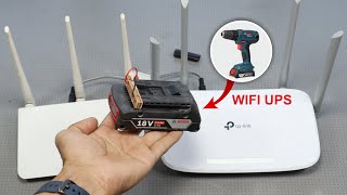 DIY WiFi Router UPS Using Cordless Drill Battery