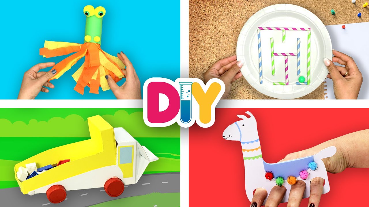 4 Creative & Easy Kids DIY Toys! FastnEasy DIY Labs YouTube