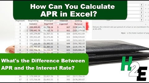 How to Calculate APR in Excel