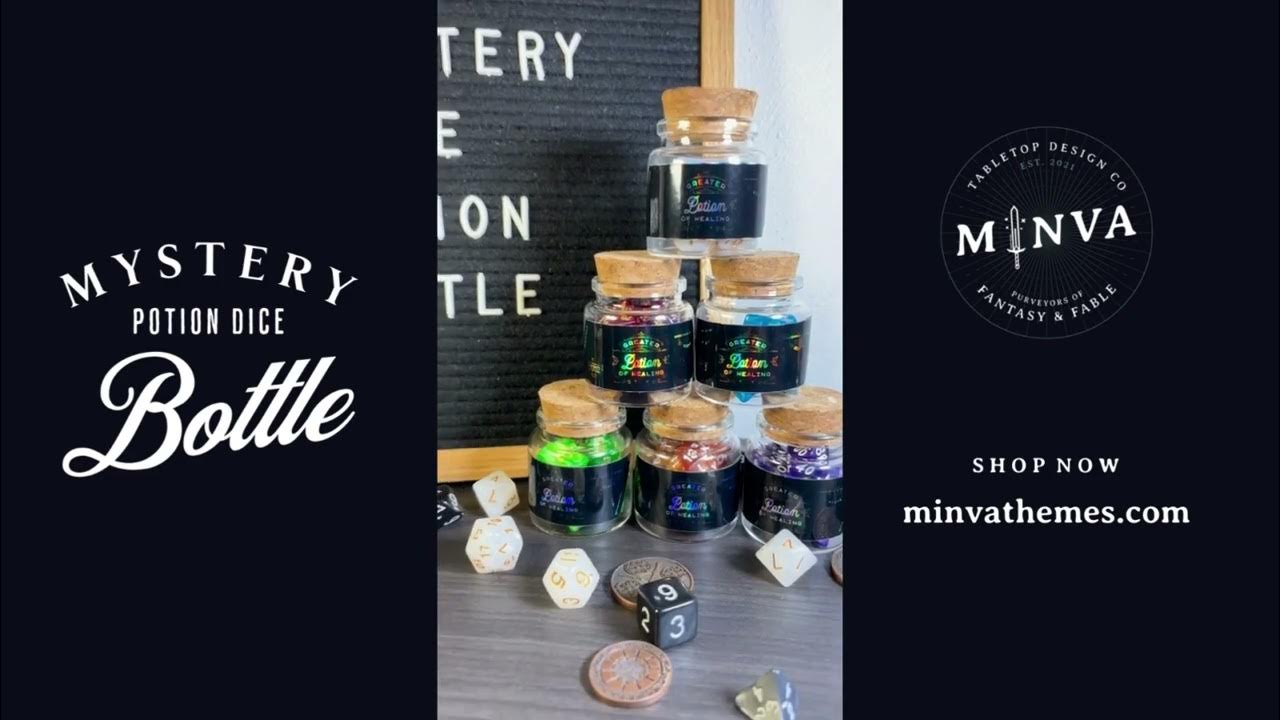 Mystery Potion Dice Bottle Get a unique set of a dice in a custom