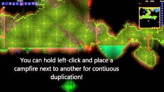 Terraria 1.2 :: Campfire dup. glitch! :: Campfire for days!