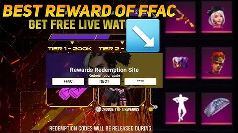 GARENA FREE FIRE || BEST REWARD IN FFAC EVENT || WILD FURY || FREE FIRE REDEEM CODE