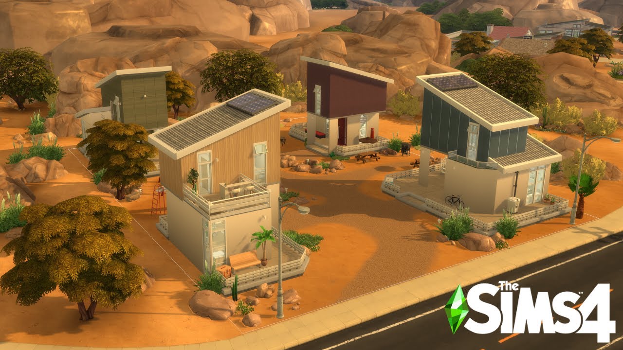 Building 4 Tiny Homes🏡 | The Sims 4 Speed Build - YouTube