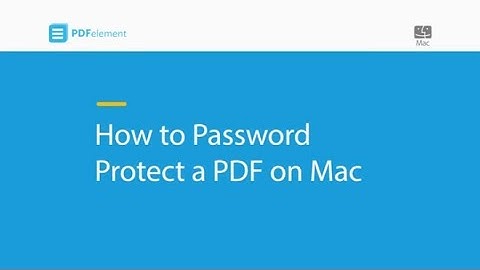 How to Password Protect a PDF on Mac ( compatible with macOS 10.14 Mojave)