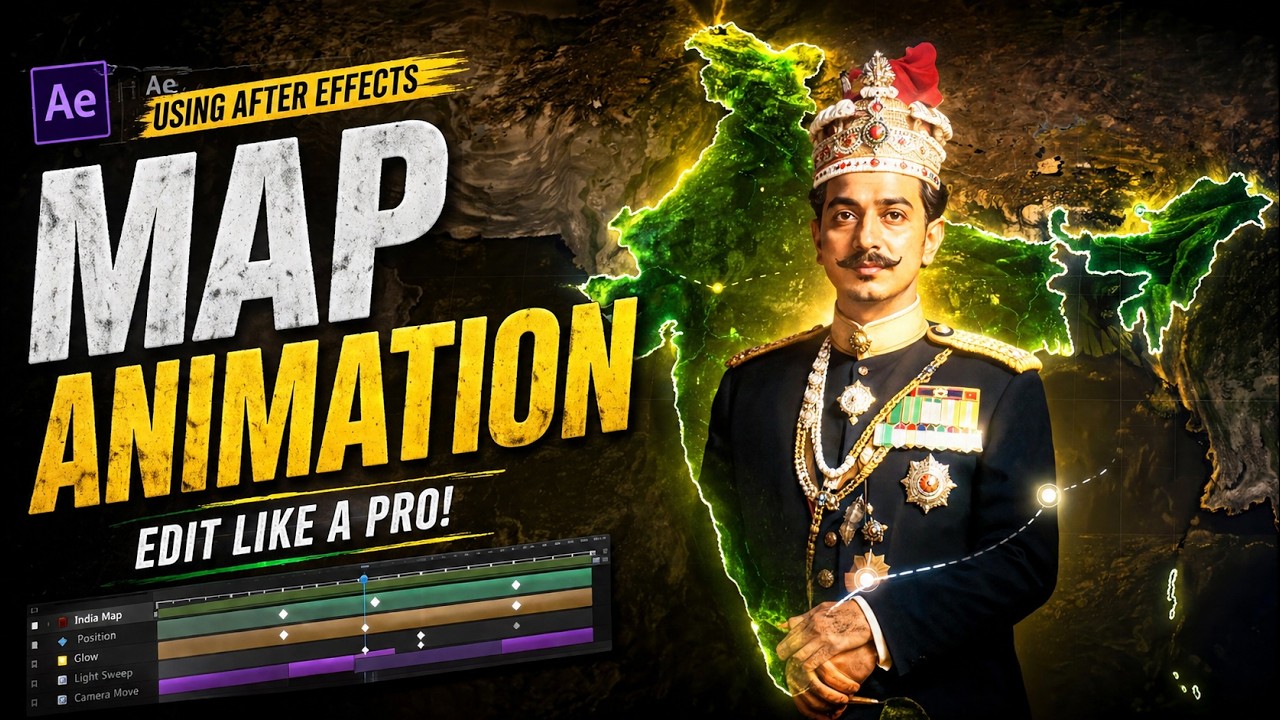 Best Map Animation for Documentary Videos | Motion Graphics Workflow