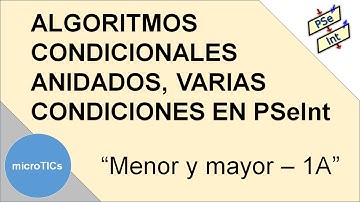 Algoritmos condicionales (Anidados, varias condiciones) en PseInt - MenoryMayor1A
