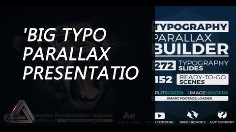Big Typo Parallax Presentation Builder | After Effects Template | Video Displays