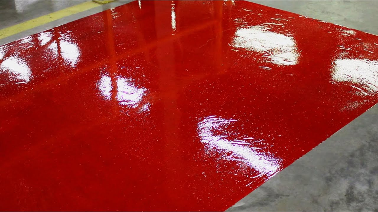 Paint a protective gloss floor coating | Rizistal - YouTube