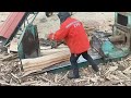 Awesome Big Homemade Wood Splitter Machines - Extreme Firewood Processing Machine Modern Technology.
