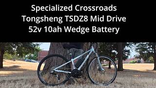 Custom E-bike build: Specialized Crossroads w/ Tongsheng TSDZ8 Mid Drive and %2v 10ah Wedge Battery
