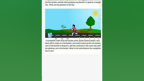 In a potato race bucket is placed at the starting point, which is 5 mts away from first ball...