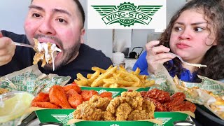 Wingstop Boneless + voodoo fries FEAST • MUKBANG EATING SHOW