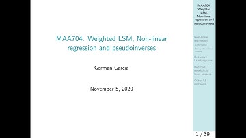 LECTURE 8: Non-linear Regression and Pseudoinverses