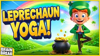 St. Patricks Day Yoga For Kids Leprechaun Yoga Brain Break Mindfulness For Kids Kids Yoga