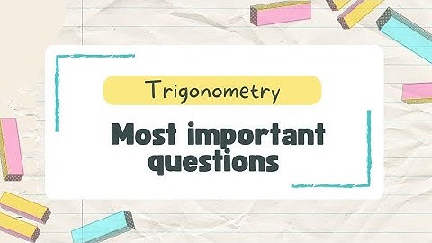 Important questions of Trigonometry || #apssb #csat #appsc #education #ssc @SimpleWays31