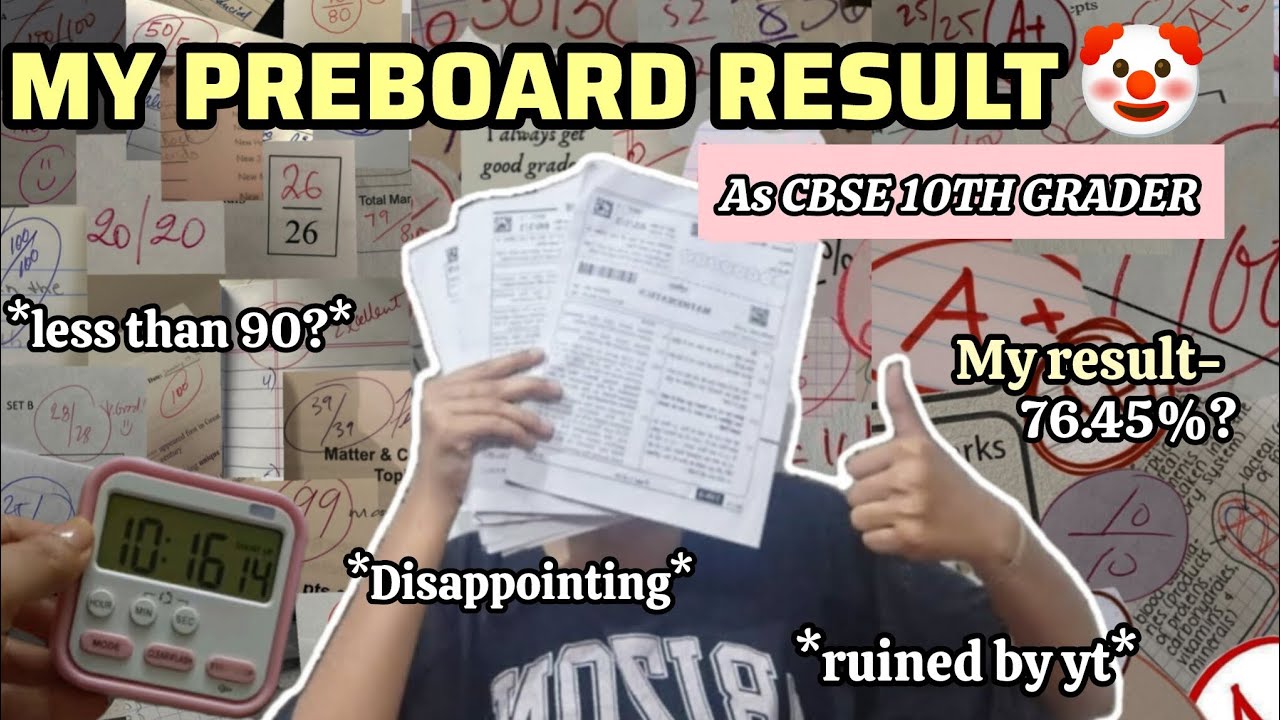 Disappointing pre board result of 10th grader 😭🥀  || as a CBSE 10th grader || class 10 result ||