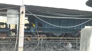 Coal Unloading at Track Hopper in Thermal Power Plant