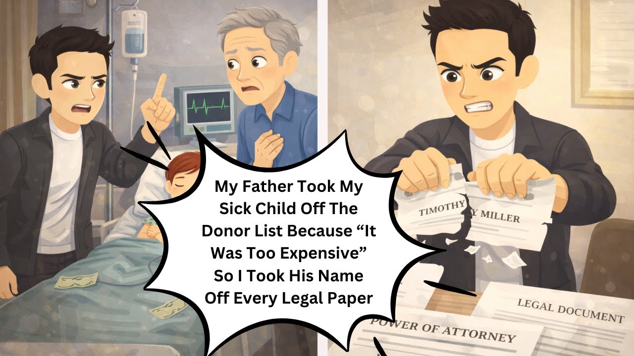 My Father Took My Sick Child Off The Donor List Because “It Was Too Expensive” So I Took His Name...